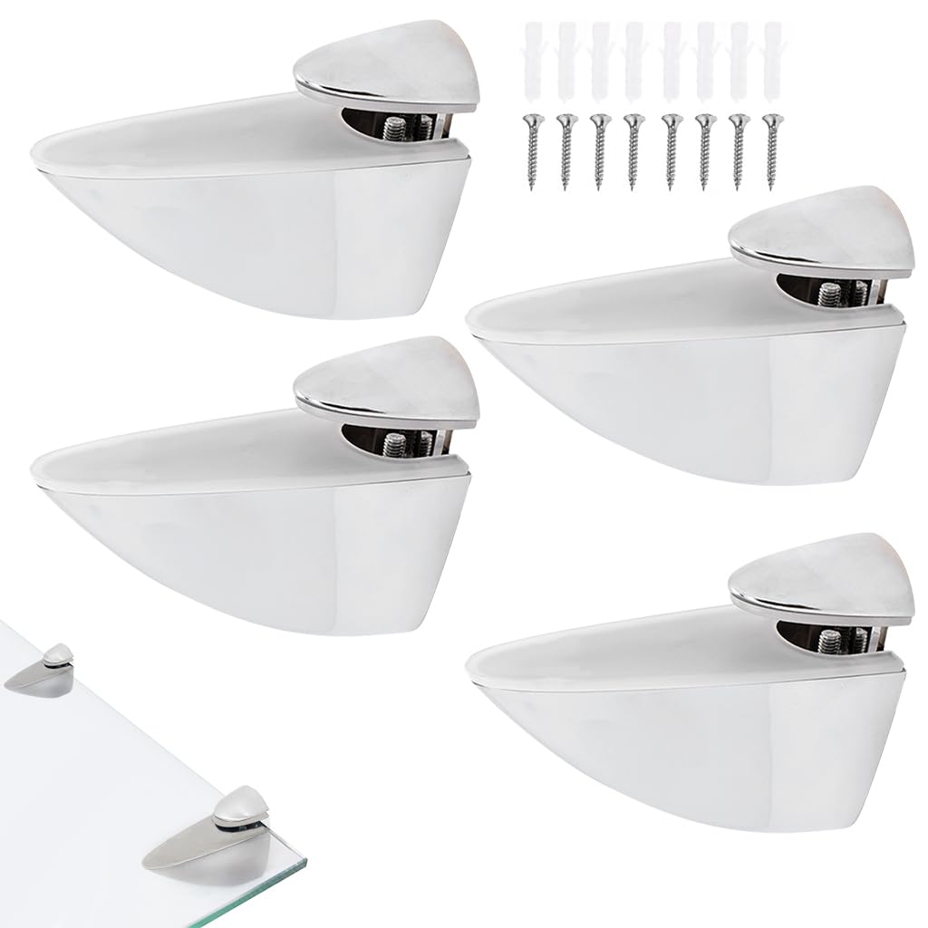 Serplex 4pcs Glass Shelf Brackets Adjustable Wall Mount Shelf Bracelet Wooden Glasses Shelf Bracket Anti-Scratch Rubber Pad Design Brushed Zinc Alloy Glass Shelf Brackets Serplex 4pcs Glass Shelf Brackets Adjustable Wall Mount Shelf Bracelet Wooden Glasses Shelf Bracket Anti-Scratch Rubber Pad Design Brushed Zinc Alloy Glass Shelf Brackets